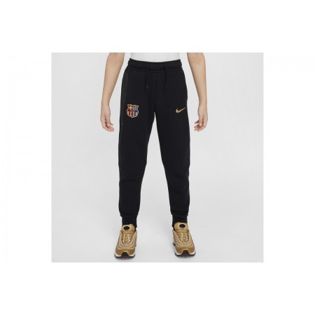 Nike F.C. Barcelona Tech Fleece Παιδικό Παντελόνι Φόρμας Μαύρο