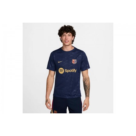 Nike Barcelona Pre-Match Home 24-25 Φανέλα Μπλε Σκούρο, Χρυσή
