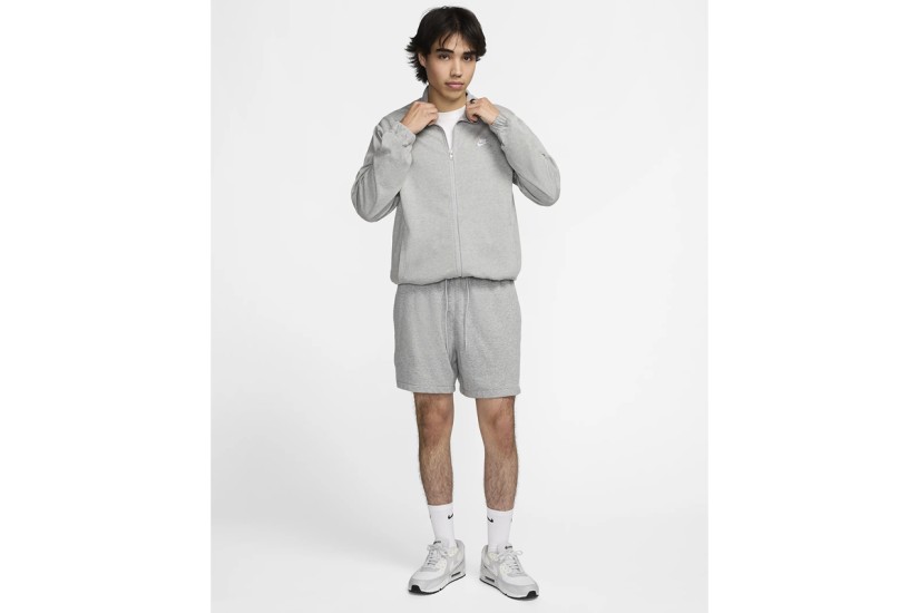 Nike Club Ανδρική Πλεκτή Ζακέτα Γκρι