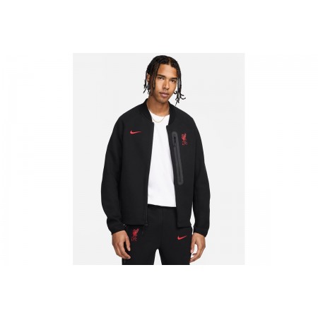 Nike Liverpool FC Tech Fleece Ανδρική Βαμβακερή Ζακέτα Μαύρη