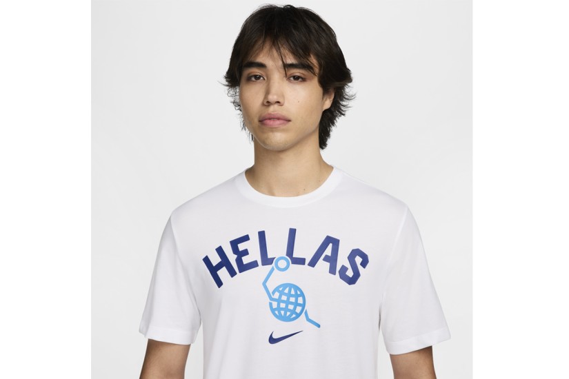 Nike Hellas Dri-FIT Ανδρικό Μπασκετικό Κοντομάνικο T-Shirt Εθνικής Ελλάδας