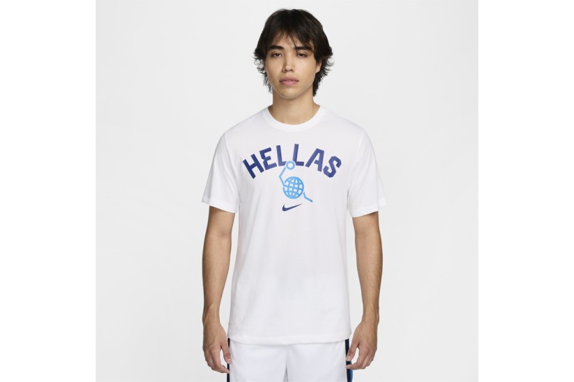 Nike Hellas Dri-FIT Ανδρικό Μπασκετικό Κοντομάνικο T-Shirt Εθνικής Ελλάδας