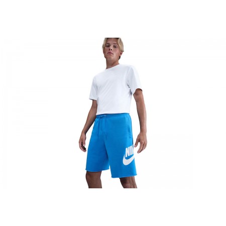 Nike Club French Terry Alumni Ανδρική Αθλητική Βερμούδα Μπλε, Λευκή