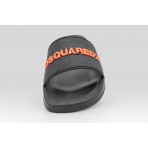 Dsquared2 Logo Ανδρικές Παντόφλες Μαύρα, Πορτοκαλί