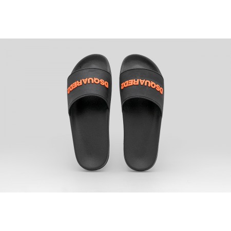 Dsquared2 Logo Ανδρικές Παντόφλες Μαύρα, Πορτοκαλί