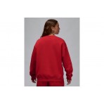 Jordan Brooklyn Fleece Γυναικεία Μακρυμάνικη Μπλούζα Κόκκινη