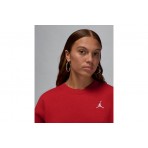Jordan Brooklyn Fleece Γυναικεία Μακρυμάνικη Μπλούζα Κόκκινη