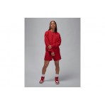 Jordan Brooklyn Fleece Γυναικεία Μακρυμάνικη Μπλούζα Κόκκινη