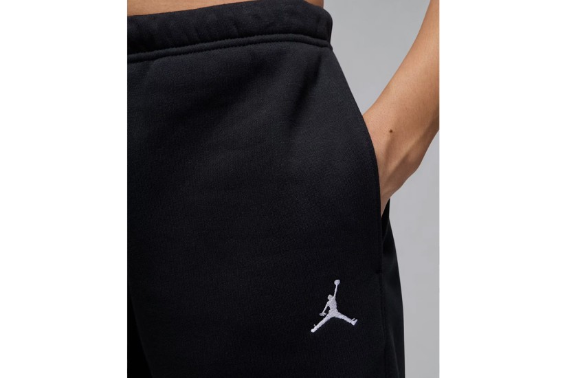 Jordan Brooklyn Fleece Γυναικείο Παντελόνι Φόρμας Μαύρο
