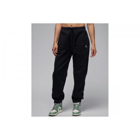 Jordan Brooklyn Fleece Γυναικείο Παντελόνι Φόρμας Μαύρο