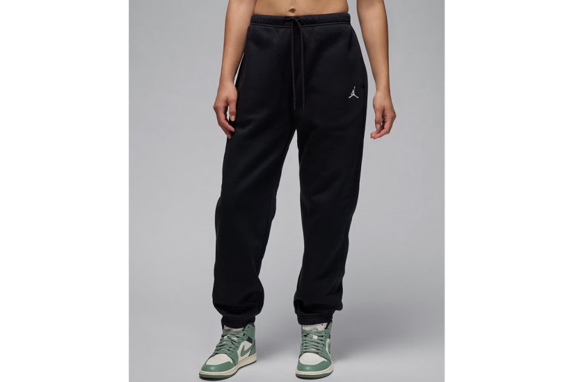 Jordan Brooklyn Fleece Γυναικείο Παντελόνι Φόρμας Μαύρο