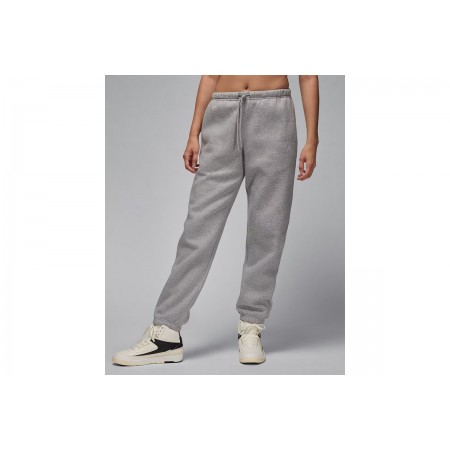 Jordan Brooklyn Fleece Γυναικείο Παντελόνι Φόρμας Γκρι