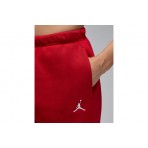 Jordan Brooklyn Fleece Γυναικείο Παντελόνι Φόρμας Κόκκινο