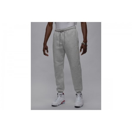 Jordan Brooklyn Fleece Ανδρικό Παντελόνι Φόρμας Γκρι Ανοιχτό