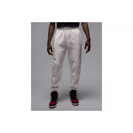 Jordan Brooklyn Fleece Ανδρικό Παντελόνι Φόρμας Εκρού