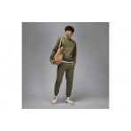 Jordan Brooklyn Fleece Ανδρικό Παντελόνι Φόρμας Χακί