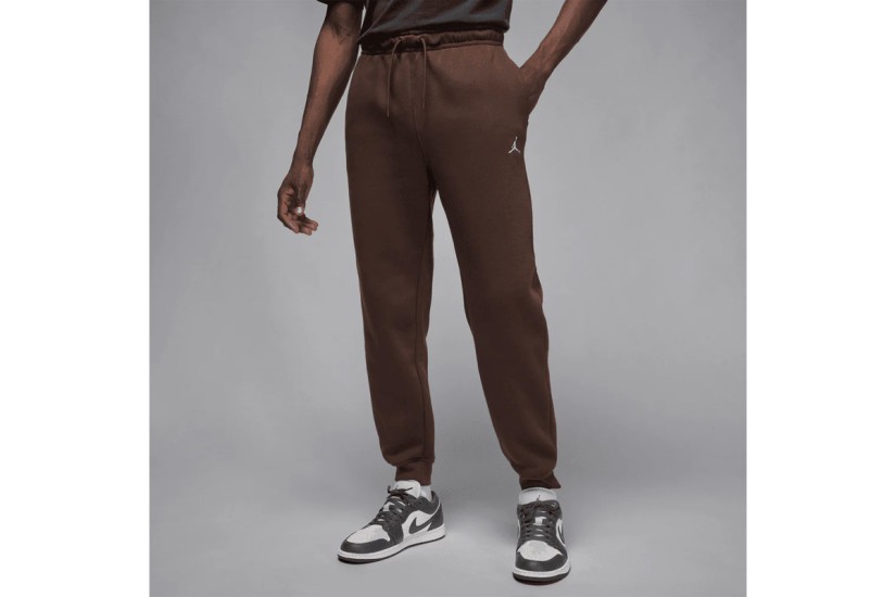 Jordan Brooklyn Fleece Ανδρικό Παντελόνι Φόρμας Καφέ