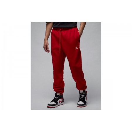 Jordan Brooklyn Fleece Ανδρικό Παντελόνι Φόρμας Κόκκινο