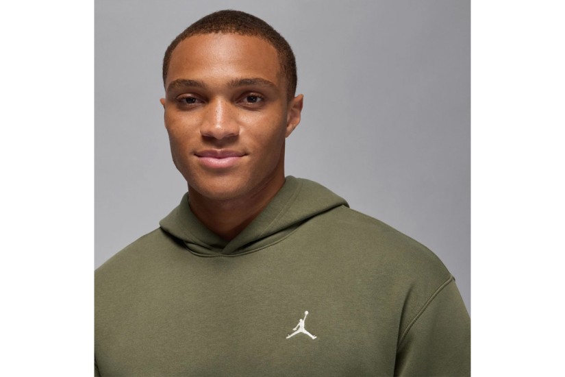 Jordan Brooklyn Fleece Ανδρικό Φούτερ με Κουκούλα Χακί