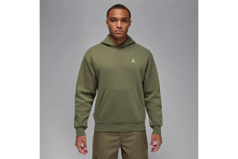 Jordan Brooklyn Fleece Ανδρικό Φούτερ με Κουκούλα Χακί