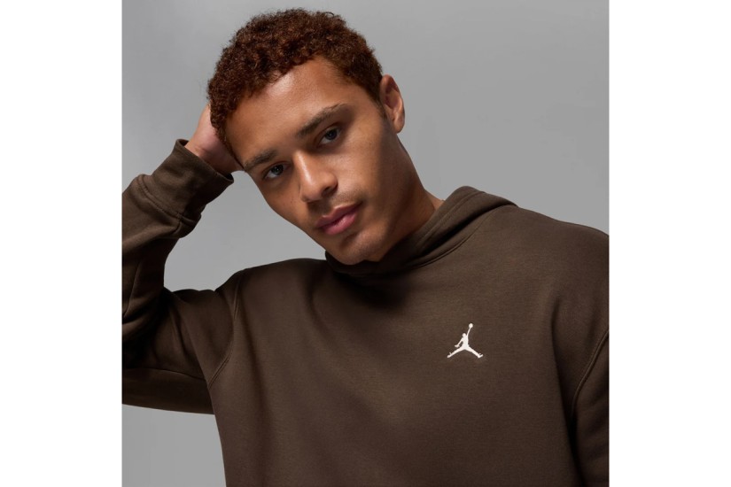 Jordan Brooklyn Fleece Ανδρικό Φούτερ με Κουκούλα Καφέ