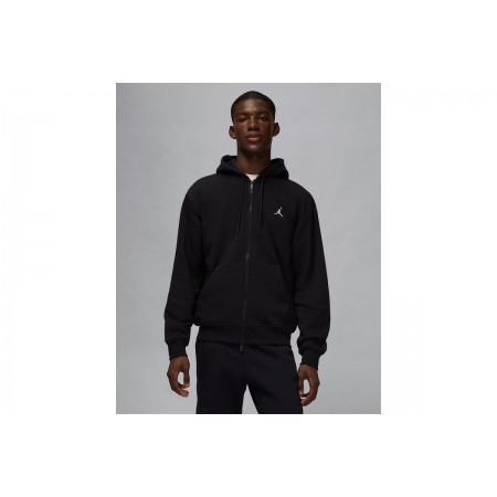 Jordan Brooklyn Fleece Ανδρική Ζακέτα με Κουκούλα Μαύρη