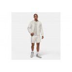 Jordan Brooklyn Fleece Ανδρική Ζακέτα με Κουκούλα Λευκή