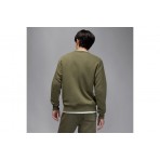Jordan Brooklyn Fleece Ανδρική Μακρυμάνικη Μπλούζα Χακί