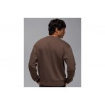 Jordan Brooklyn Fleece Ανδρική Μακρυμάνικη Μπλούζα Καφέ