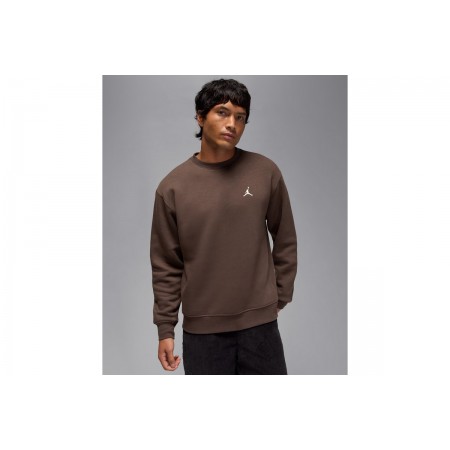 Jordan Brooklyn Fleece Ανδρική Μακρυμάνικη Μπλούζα Καφέ