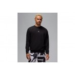 Jordan Sport Crossover Dri-FIT Ανδρική Μακρυμάνικη Μπλούζα με Λαιμόκοψη Μαύρη