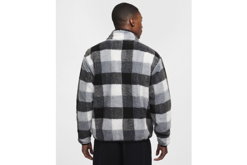 Nike Sportswear Club Winterized Sherpa Μπλούζα Fleece Με Φερμουάρ (FZ0896 010)