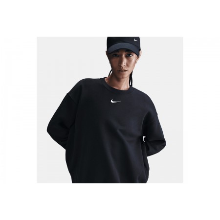 Nike Sportswear Phoenix Fleece Γυναικεία Μακρυμάνικη Μπλούζα Μαύρη