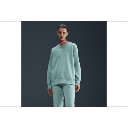 Nike Sportswear Phoenix Fleece Γυναικεία Μακρυμάνικη Μπλούζα Βεραμάν