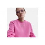 Nike Sportswear Phoenix Fleece Γυναικεία Μακρυμάνικη Μπλούζα Ροζ