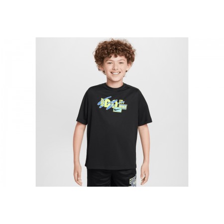 Nike Multi Dri-FIT Παιδικό Κοντομάνικο T-Shirt Μαύρο 