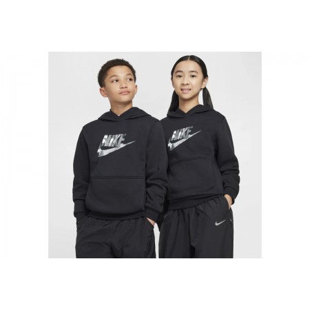 Nike Sportswear Club Fleece Παιδικό Φούτερ με Κουκούλα Μαύρο