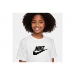 Nike Sportswear Παιδική Κοντομάνικη Crop Top Μπλούζα Λευκή