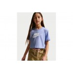 Nike Sportswear Παιδική Κοντομάνικη Crop Top Μπλούζα Λεβάντα