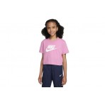 Nike Sportswear Παιδική Κοντομάνικη Crop Top Μπλούζα Ροζ