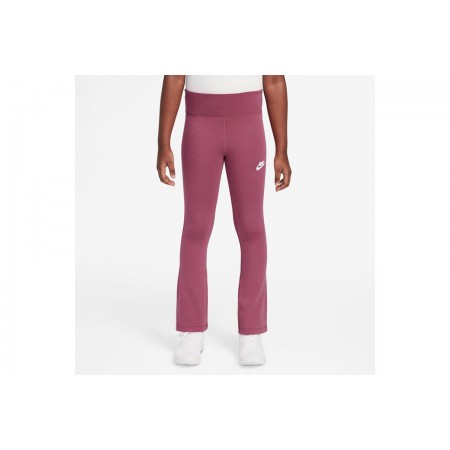 Nike Sportswear Classic High-Waisted Μακρύ Κολάν Βυσσινί