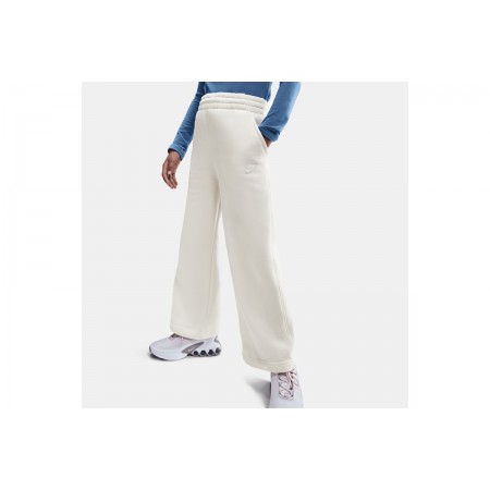 Nike Sportswear Club Fleece Wide-Leg Παιδικό Παντελόνι Φόρμας Εκρού