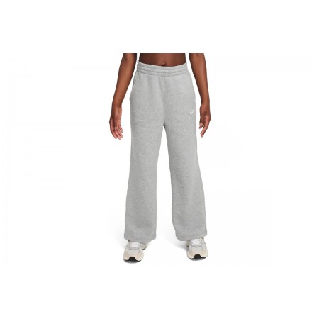 Nike Sportswear Club Fleece Wide-Leg Παιδικό Παντελόνι Φόρμας Γκρι