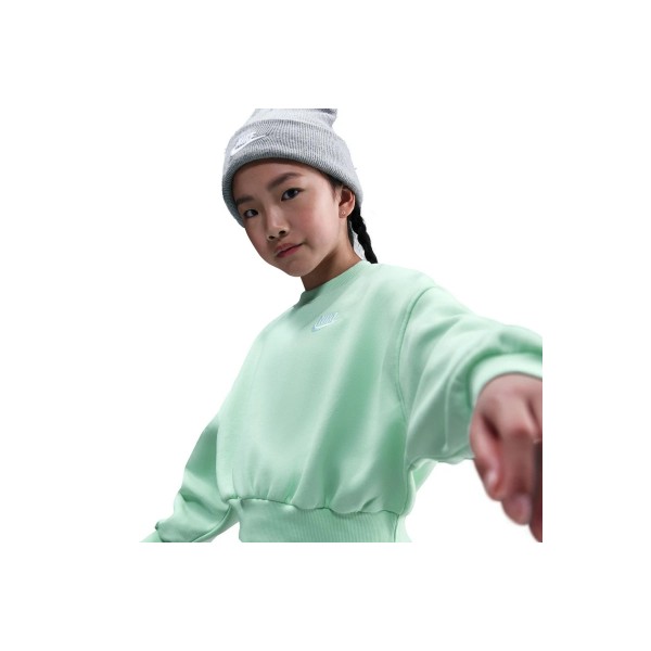 Nike Sportswear Club Fleece Boxy Μπλούζα Με Λαιμόκοψη (FZ9244 353)