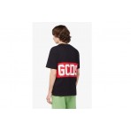GCDS Band Logo Ανδρικό Κοντομάνικο T-Shirt Μαύρο, Λευκό, Κόκκινο