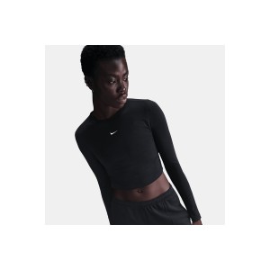 Nike Sportswear Chill Knit Crop Top Μακρυμάνικο Γυναικείο (HF5322 011)