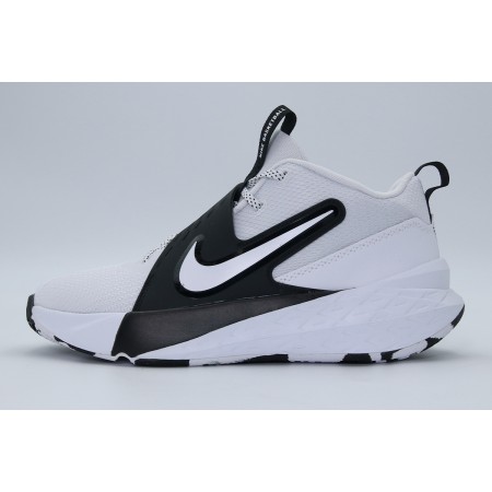 Nike Team Hustle D 12 Μπασκετικά Παπούτσια Λευκά, Μαύρα