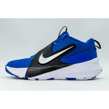 Nike Team Hustle D 12 Μπασκετικά Παπούτσια Ρουά, Μαύρα, Λευκά