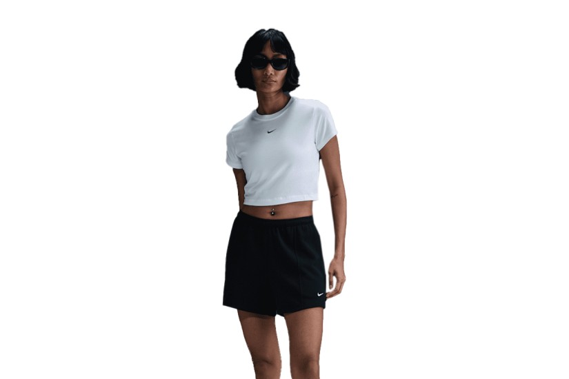 Nike Sportswear Chill Knit Cropped Γυναικείο Κοντομάνικο T-Shirt Λευκό