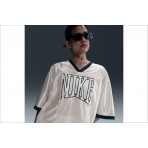 Nike Sportswear Street Γυναικείο Κοντομάνικο T-Shirt Εκρού, Πετρόλ